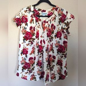 Maternity floral blouse